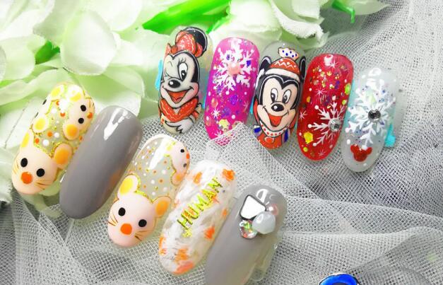 麗竹美甲學(xué)?！笆蟆毕抵黝}作品