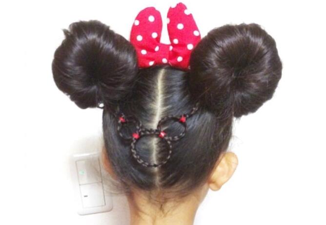 “米奇”迪士尼編發(fā)造型，南寧網(wǎng)紅美發(fā)學(xué)校分享