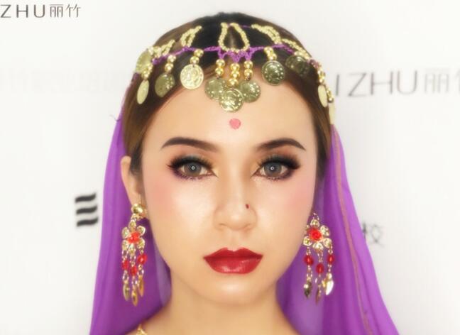麗竹彩妝作品：異域風情“印度妝”