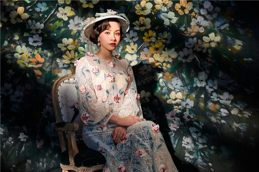 麗竹彩妝作品：禮帽復(fù)古新娘造型