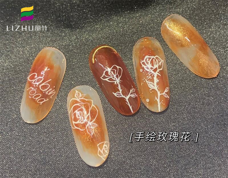 玫瑰花美甲，用作品證明廣西學美甲哪家哪家好