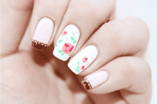 田園玫瑰花美甲教程，和南寧美甲培訓(xùn)班一起學(xué)