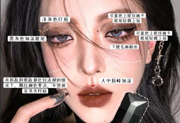 惡女反叛黑巧煙熏妝容，和廣西南寧彩妝學校學習吧