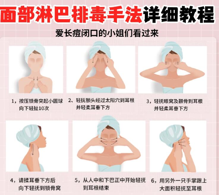 面部淋巴排毒教程，南寧美容教程分享