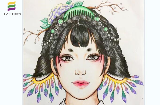 紙上美人圖作品，南寧化妝學(xué)校一對一教學(xué)