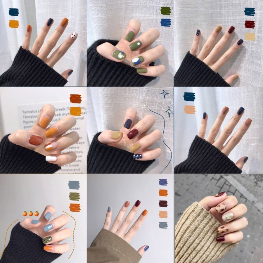 大地色美甲合輯，南寧美甲學校網(wǎng)紅熱情推薦