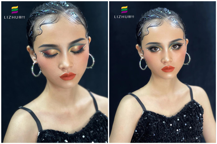 拉丁舞妝容技巧，廣西造型彩妝學校真人操作