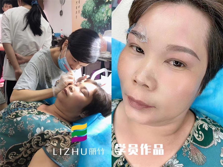 野生線條眉欣賞，南寧紋繡培訓(xùn)學(xué)校學(xué)員作品