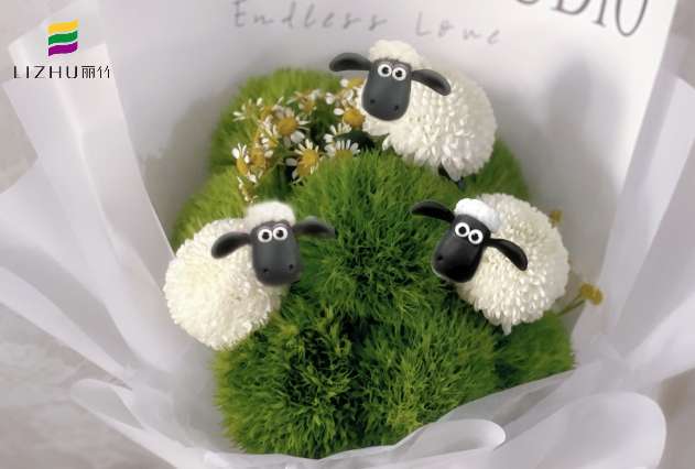 廣西鮮花培訓班作品：韓式花束、卡通花束、月亮花束