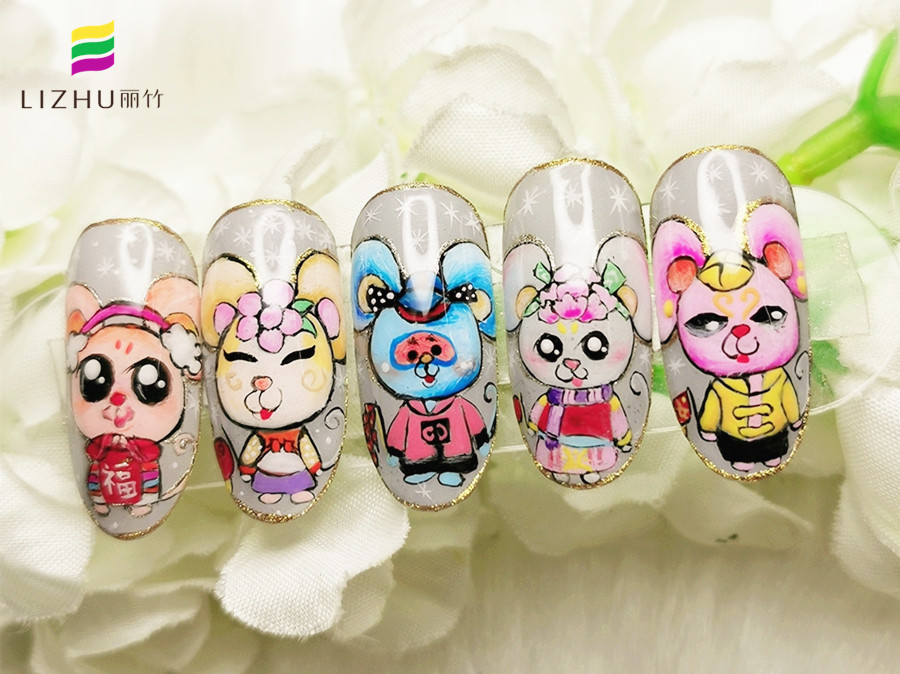 卡通美甲作品展實力，告訴你廣西美甲培訓(xùn)學(xué)校學(xué)多久？