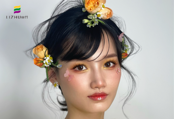 森系鮮花造型，廣西美妝技術(shù)學(xué)校作品