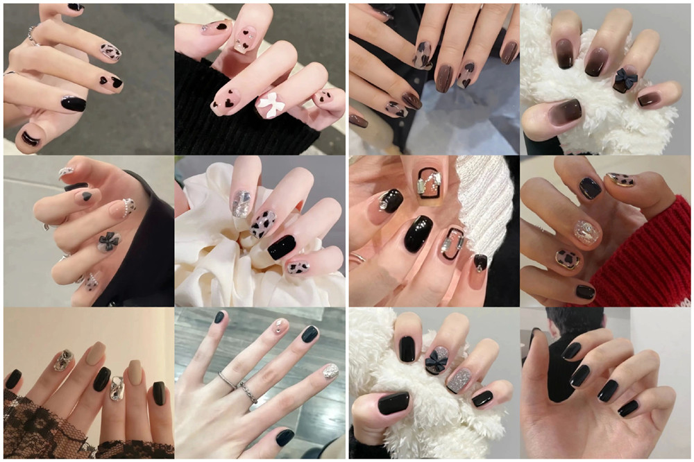 酷顯白黑色美甲，廣西培訓(xùn)美甲師分享