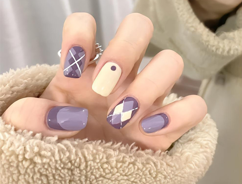 格子美甲，復古美甲 | 南寧美甲師培訓班分享