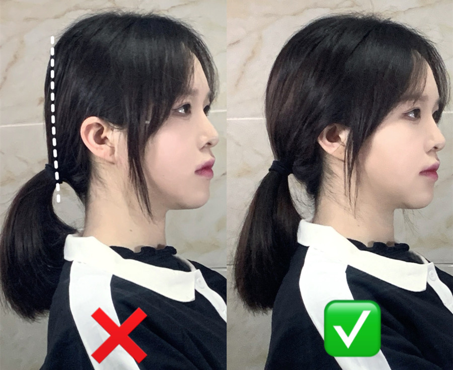 你扁頭低馬尾扎法教程，南寧化妝扎發(fā)學(xué)校教你