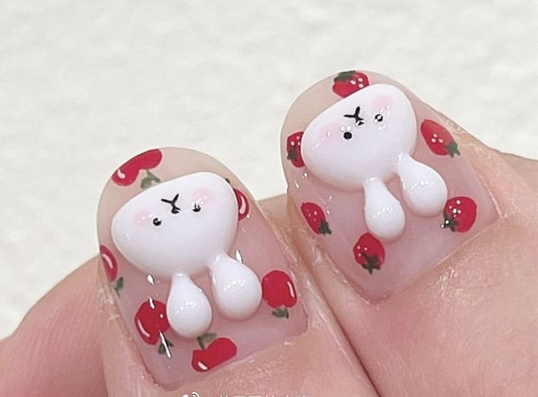 卡通立體美甲，學美甲到廣西麗竹學校