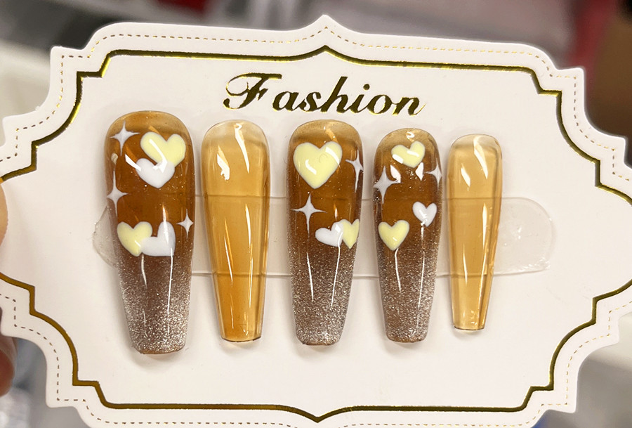 愛(ài)心美甲，廣西美甲學(xué)員課堂實(shí)操作品