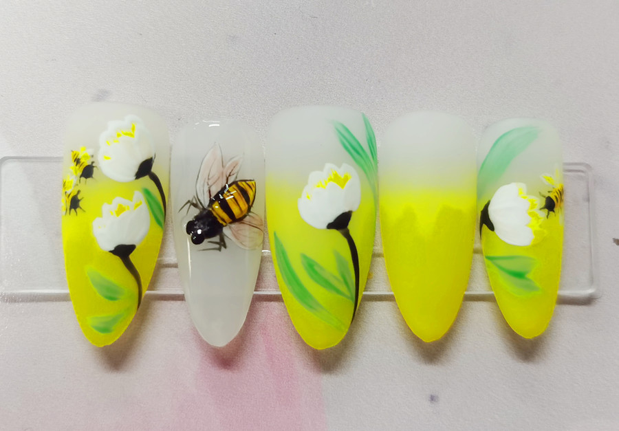 馬卡龍美甲，廣西美甲培訓學員作品