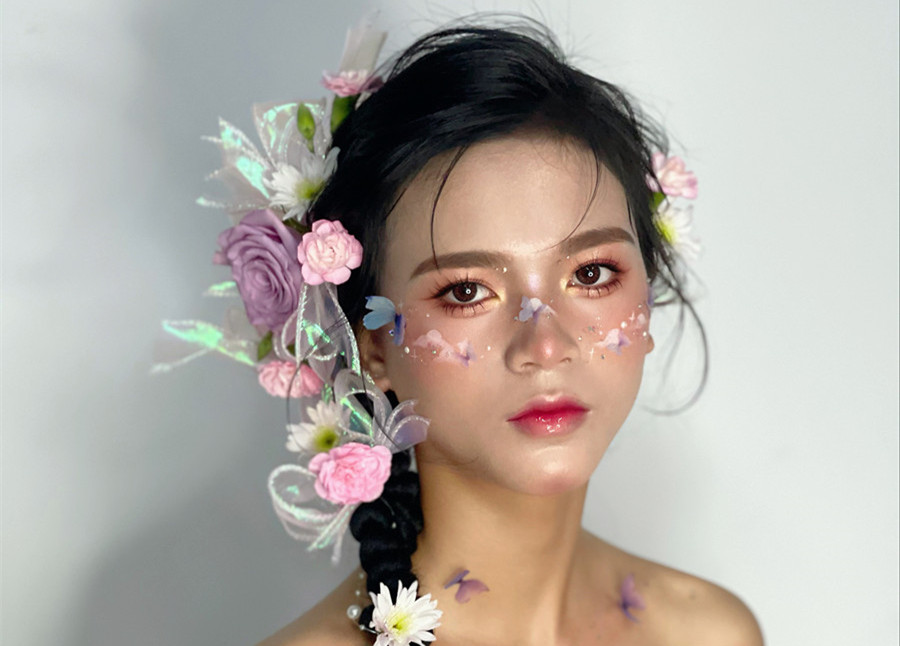 哈尼族造型，廣西影樓彩妝培訓作品欣賞