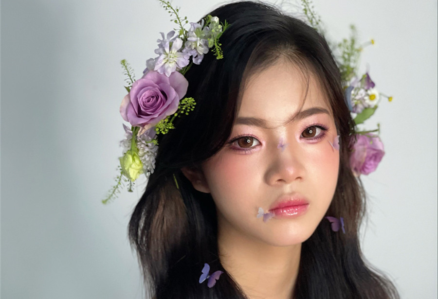 清新鮮花新娘，南寧新娘造型學校教你打造浪漫