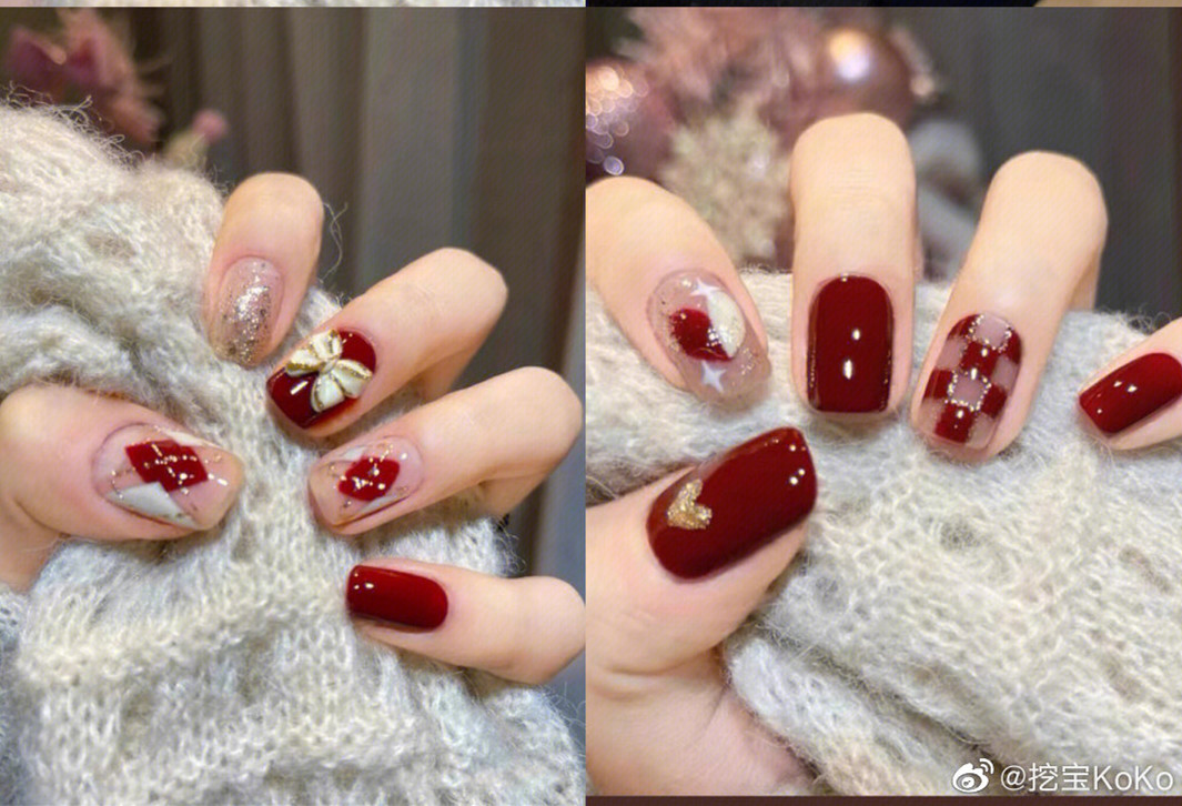 紅色美甲推薦，廣西學(xué)美甲手藝