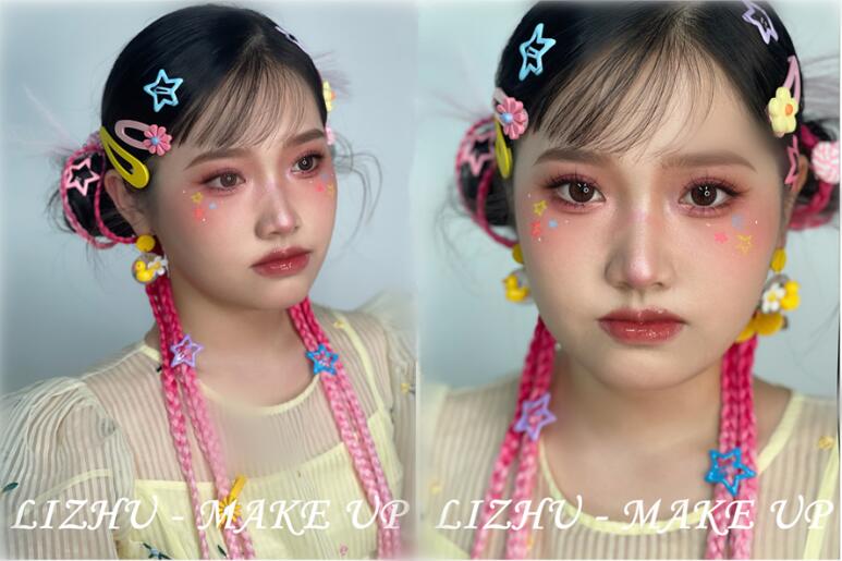 多巴胺妝容造型，廣西化妝彩妝培訓作品