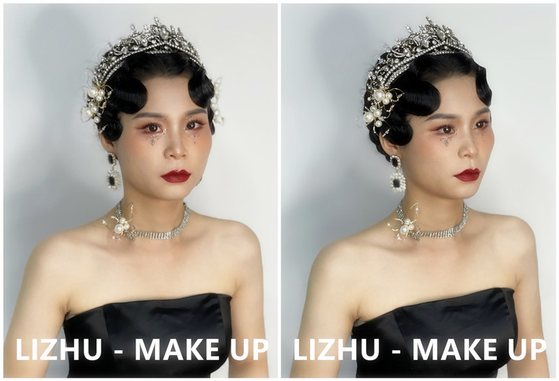 復(fù)古手推波造型，廣西新娘寫真培訓(xùn)