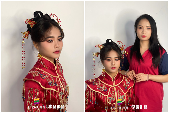 新中式新娘，實(shí)力演繹廣西學(xué)化妝去哪里？