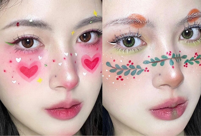 可愛(ài)圣誕節(jié)妝容，南寧化妝基礎(chǔ)教學(xué)