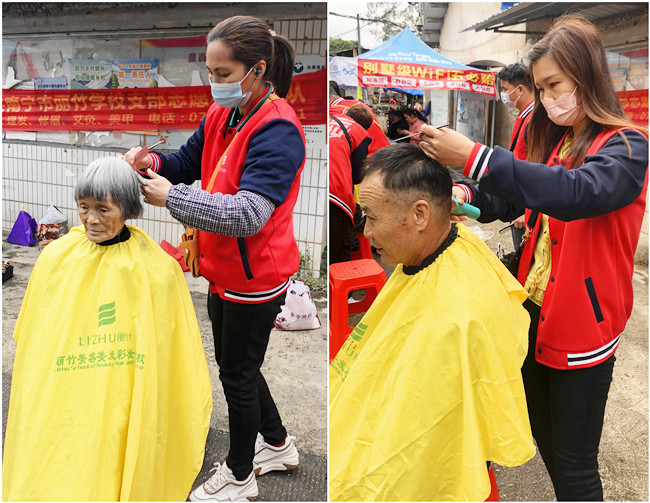 不懼寒冷！南寧美發(fā)職業(yè)技術(shù)學(xué)校志愿者進(jìn)行外出實(shí)踐