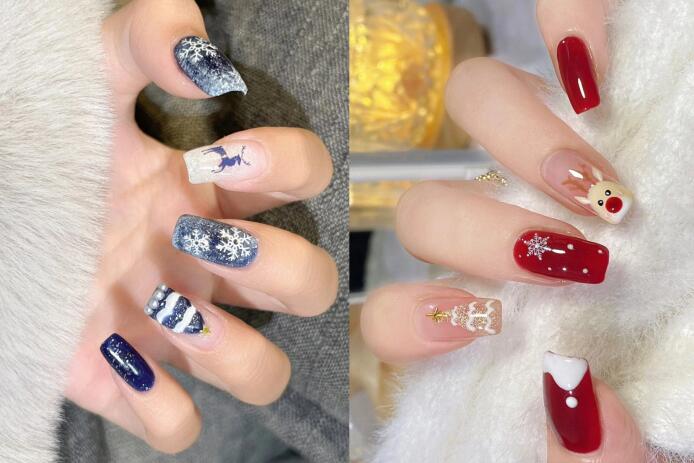 圣誕美甲款式，廣西美甲造型學習推薦