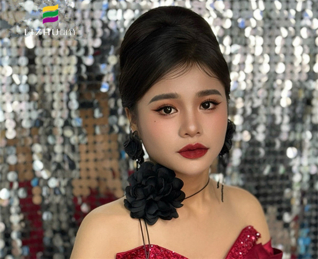 復古年會造型，南寧化妝美業(yè)學習作品