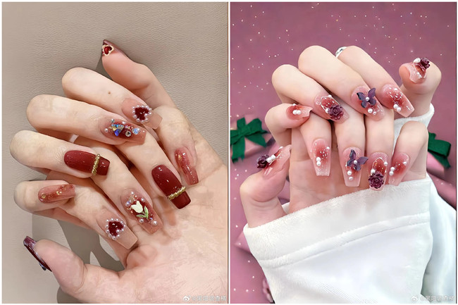 招財紅色美甲，南寧美甲教育專業(yè)推薦