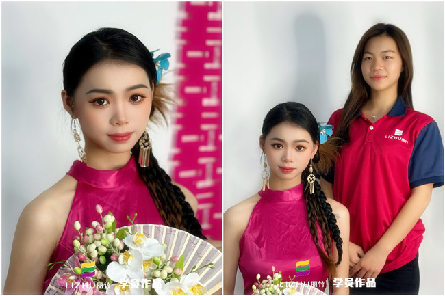 新中式晨袍造型，廣西學化妝高彩培訓作品