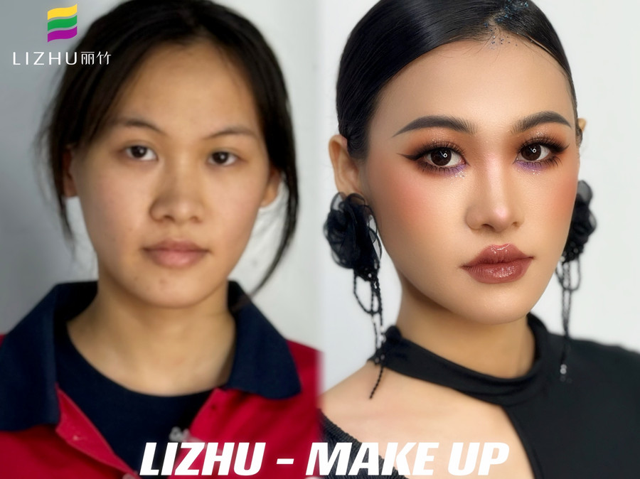 素人改造，南寧化妝培訓(xùn)學(xué)校課堂手法示范