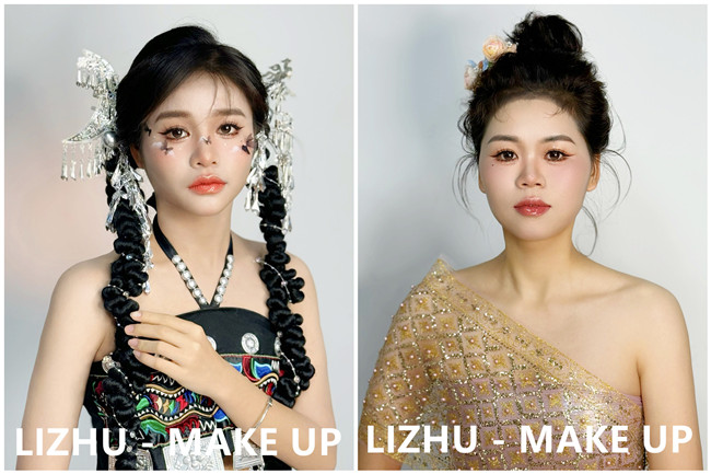 民族風(fēng)造型，廣西化妝形象學(xué)校作品