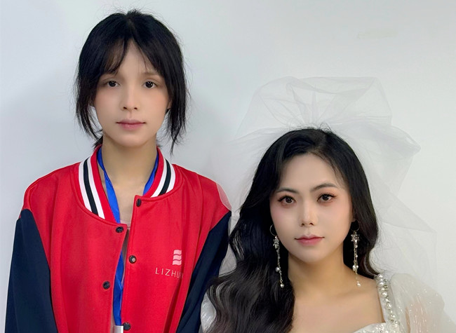 白紗韓式披發(fā)新娘，廣西培訓(xùn)美妝師作品