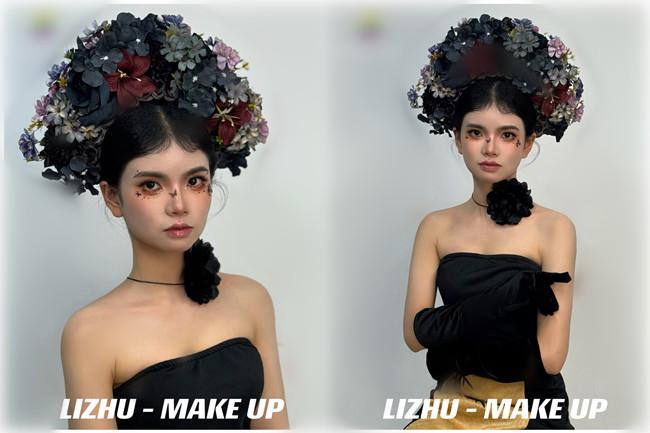 新中式簪花造型，用作品告訴你南寧化妝培訓(xùn)哪家實(shí)力強(qiáng)