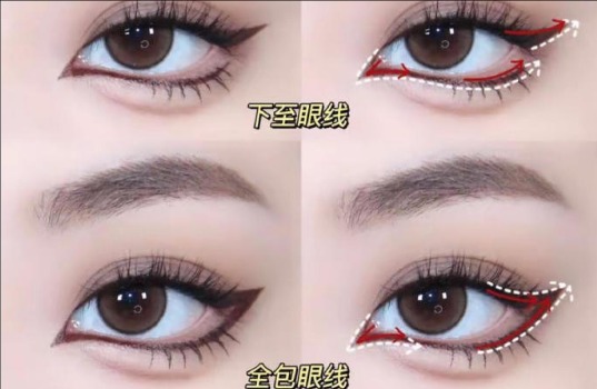 不同部位貓眼眼線教程，南寧化妝技術(shù)專業(yè)學(xué)校分享