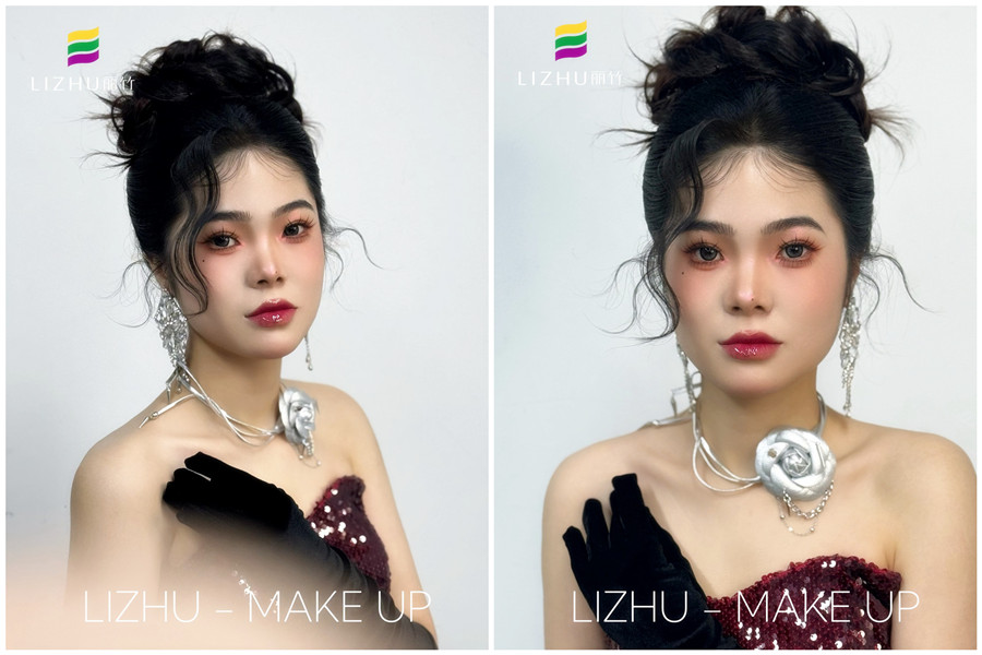  千金禮服造型，廣西學(xué)彩妝造型影樓作品