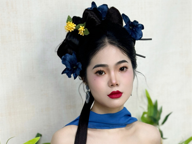 國風(fēng)新中式造型，廣西美妝寫真學(xué)習(xí)