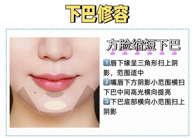 南寧化妝師：不同下巴如何修容？