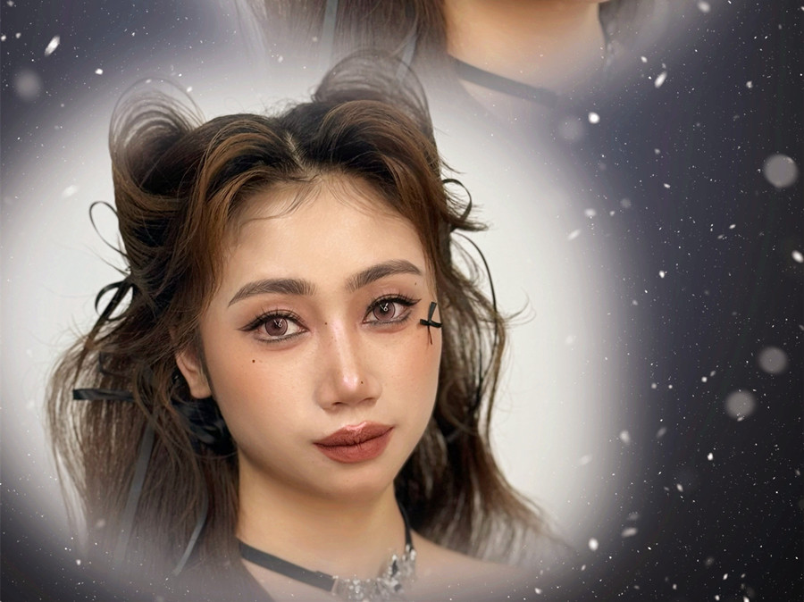 復(fù)古貓耳造型，廣西彩妝培訓(xùn)推薦