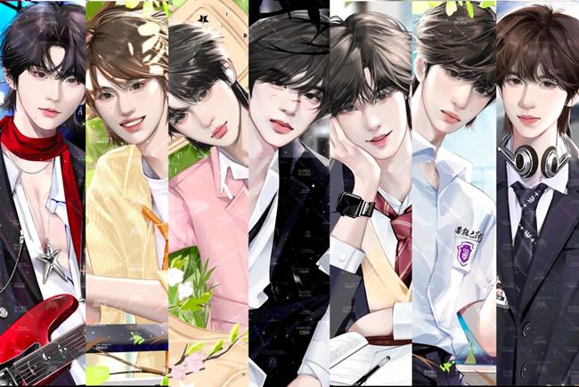 時代少年團(tuán)漫畫美甲，廣西美甲師網(wǎng)紅推薦