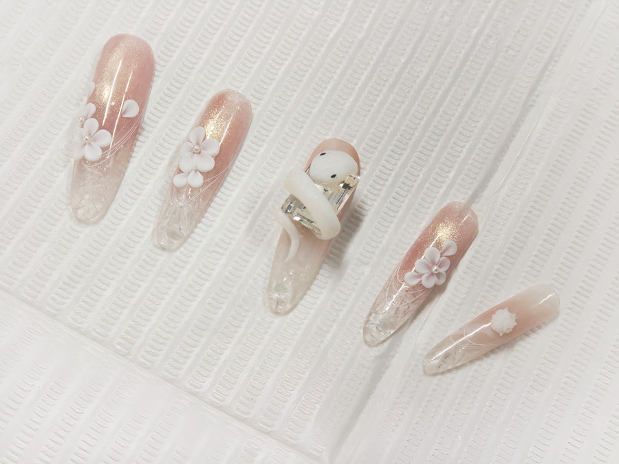 琉璃雕花美甲，廣西美甲工作室受歡迎的款式