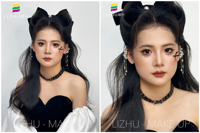 復(fù)古貓耳造型，南寧化妝培訓(xùn)中心課堂作品