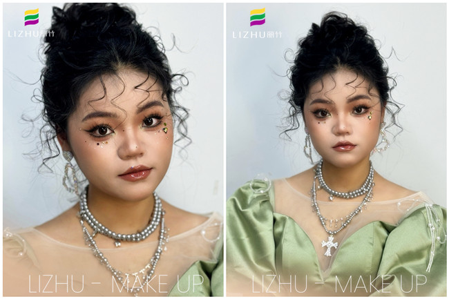 氛圍丸子頭造型，南寧寫真化妝師作品