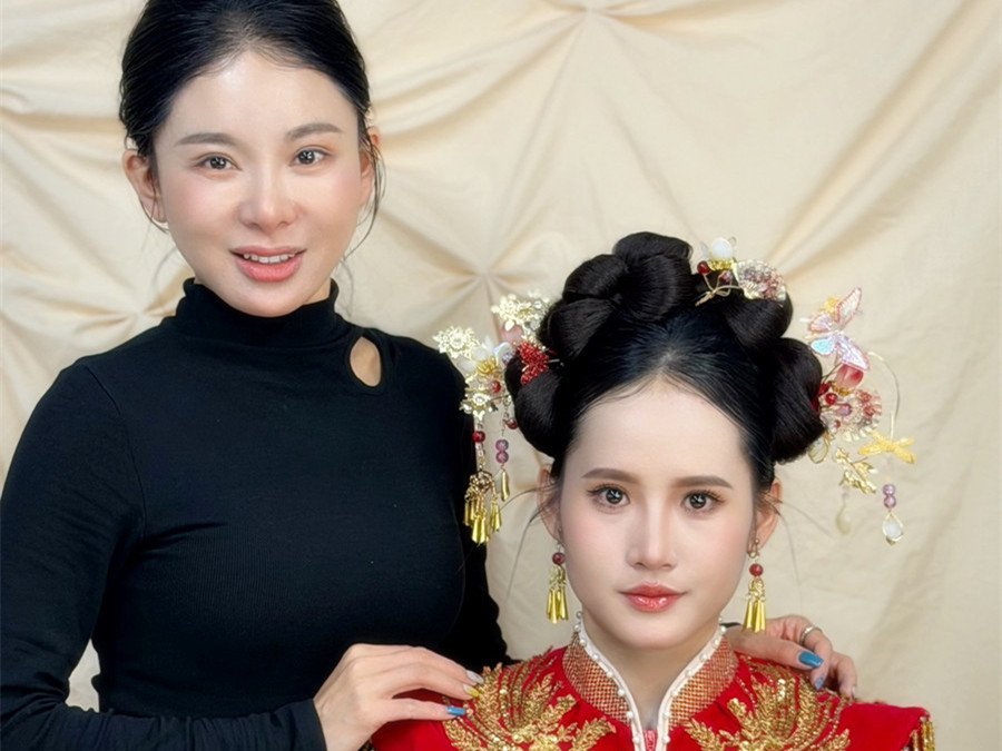 婚禮秀禾造型，南寧彩妝學(xué)校前十學(xué)員作品