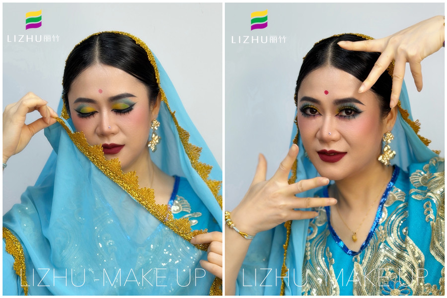 異域風(fēng)情印度妝，南寧彩妝形象造型學(xué)校作品