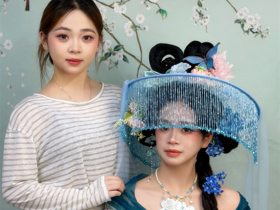 帷帽花神造型，南寧彩妝造型學校作品